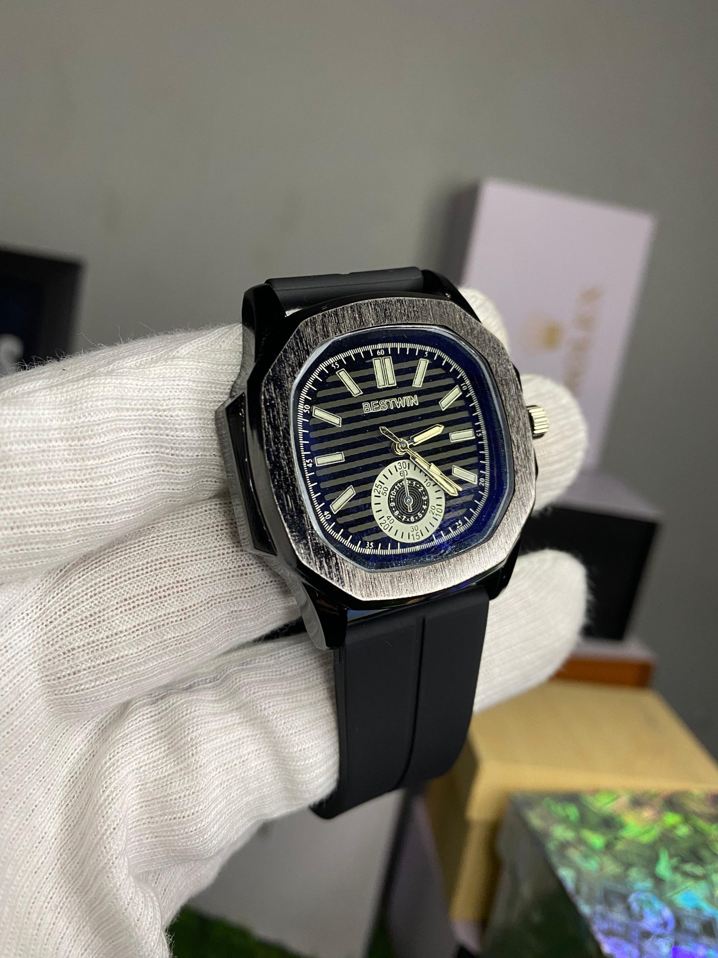 BESTWIN CHRONO ELITE (BLACK STRAP)