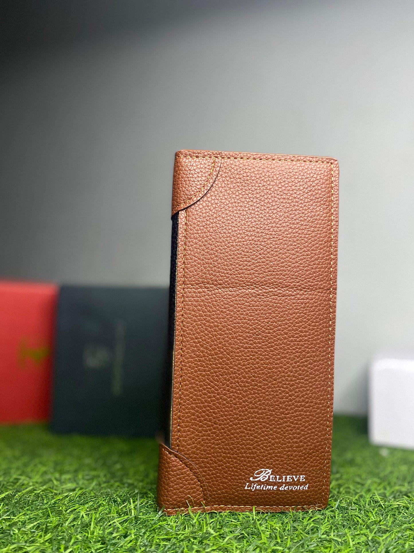 Men's Long Leather Wallet-Embossed Pattern | Classic Bifold/Trifold(Premium Edition)