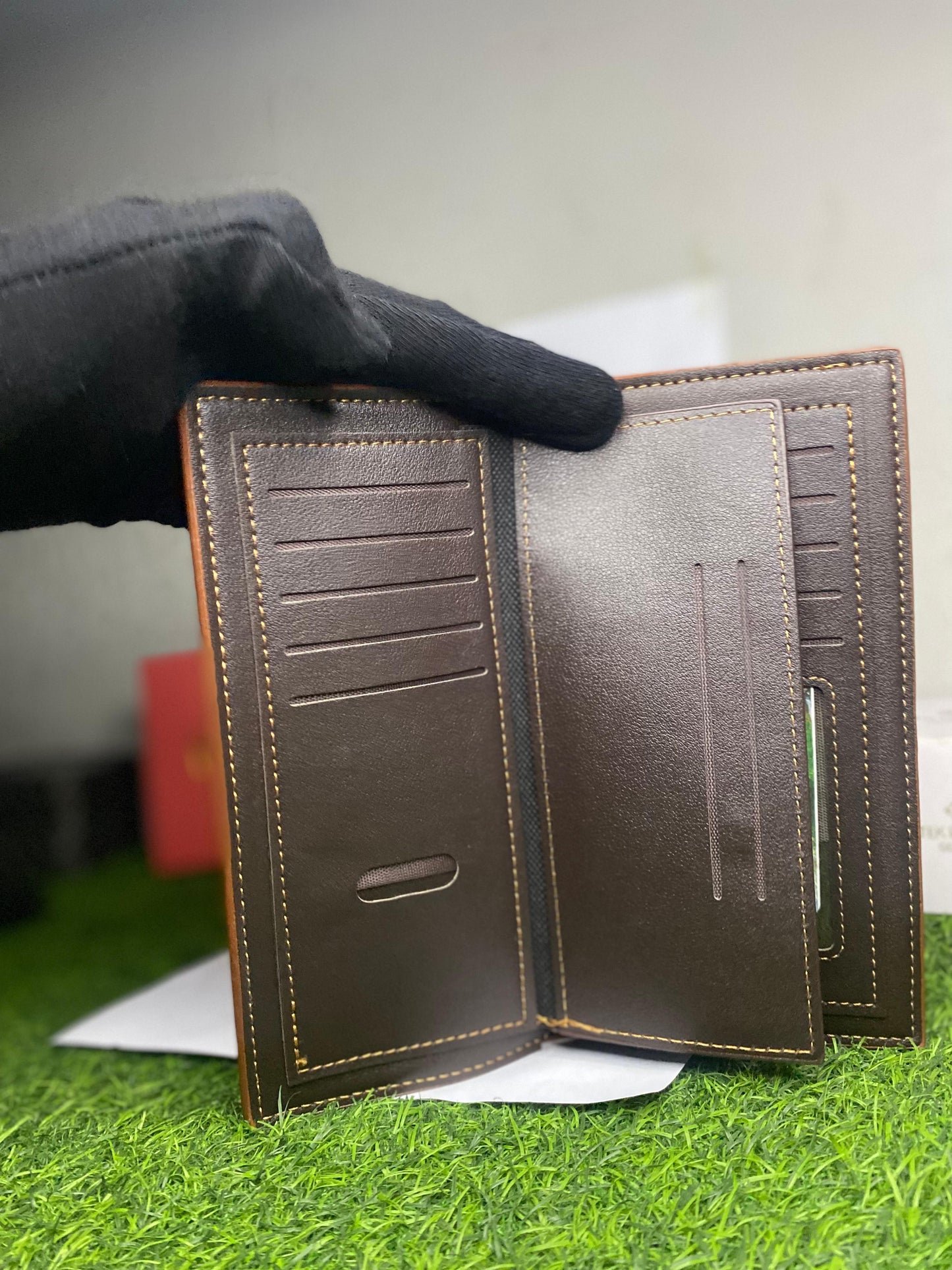 Men's Long Leather Wallet-Embossed Pattern | Classic Bifold/Trifold(Premium Edition)