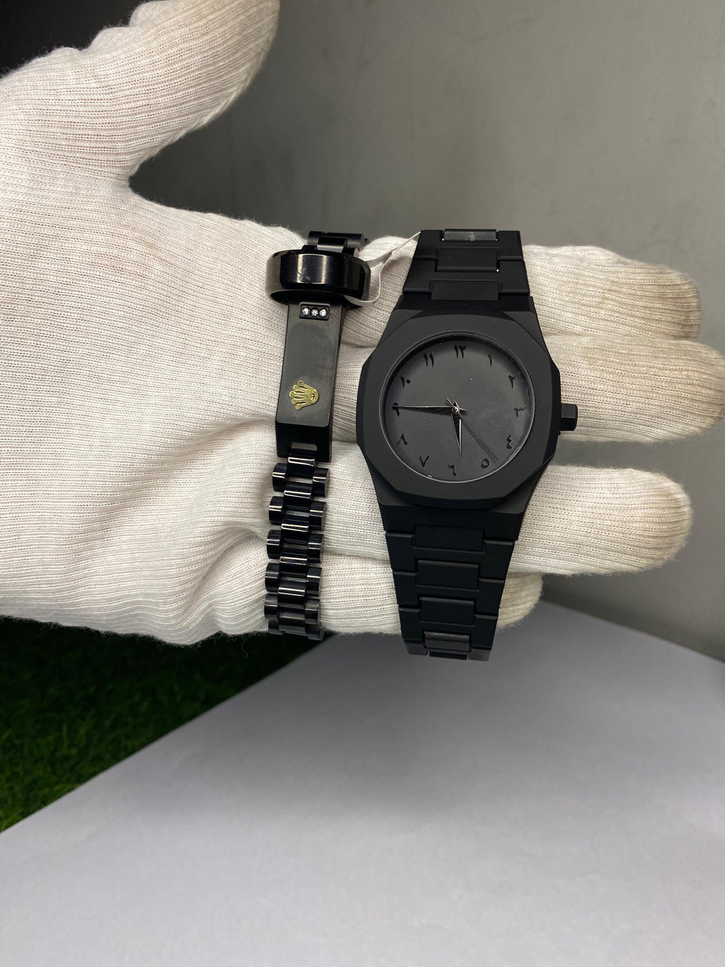 Triple Black Power Combo (Watch + Bracelet + Ring)