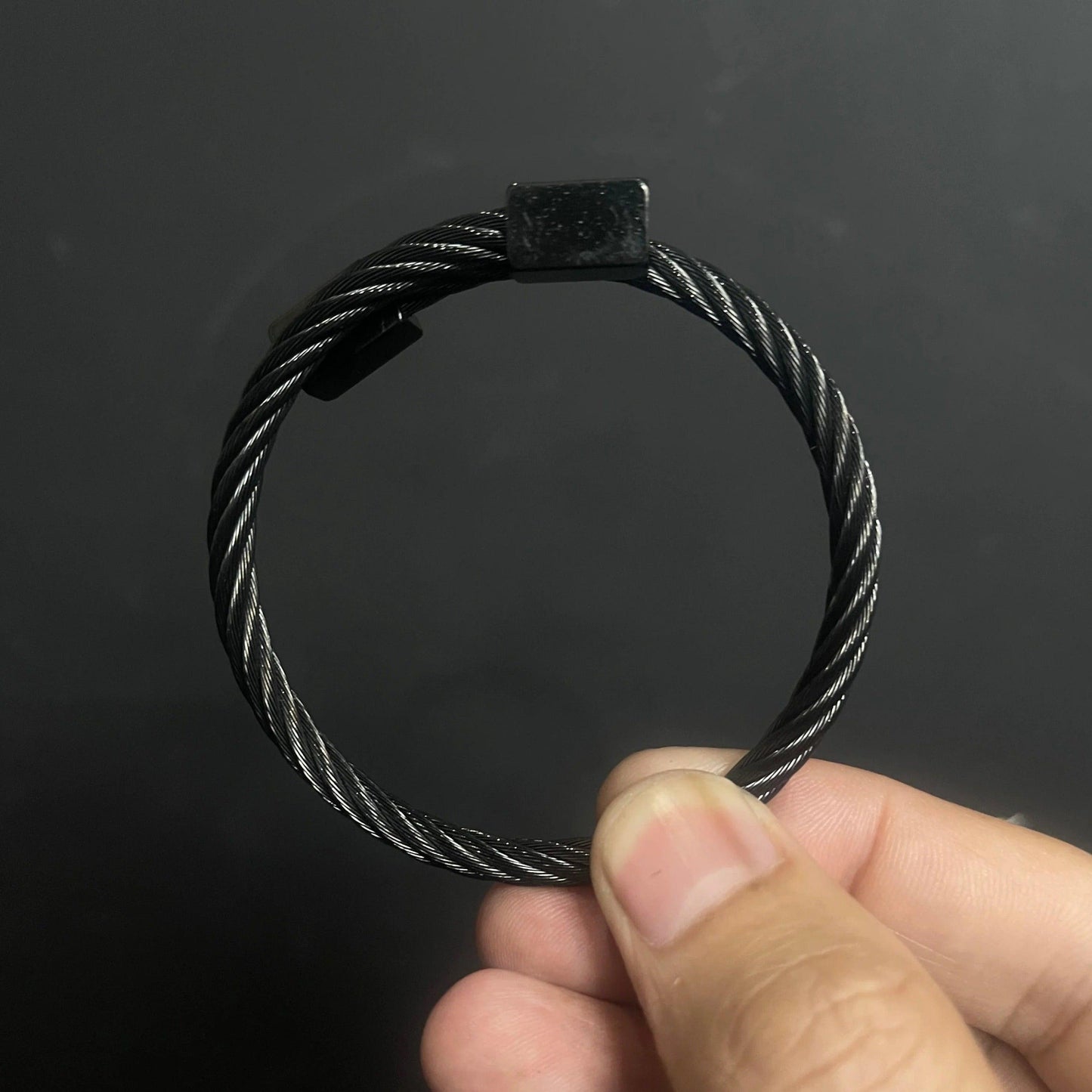 Black Titanium Cable Cuff