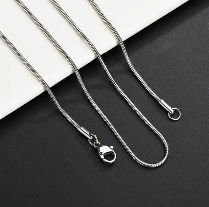 1mm Sleek Silver Round Snake Chain