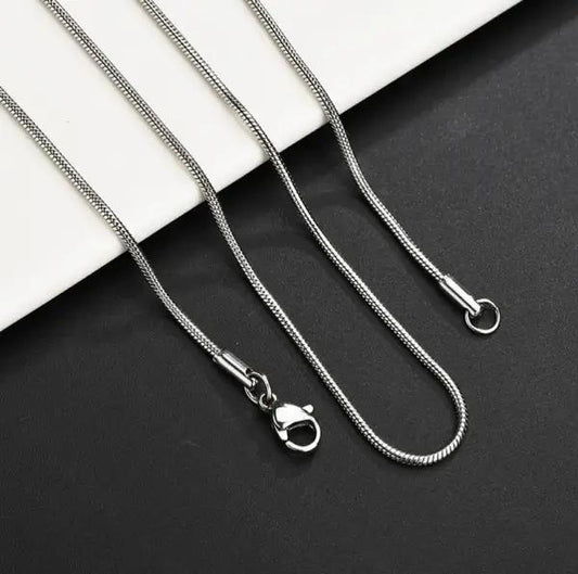 1mm Sleek Silver Round Snake Chain