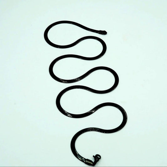 Midnight Black Snake Chain