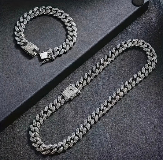 ICONIC CUBAN CHAIN AND BRACELET