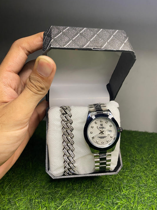 Rolex Swag Combo (Watch + Cuban Bracelet)