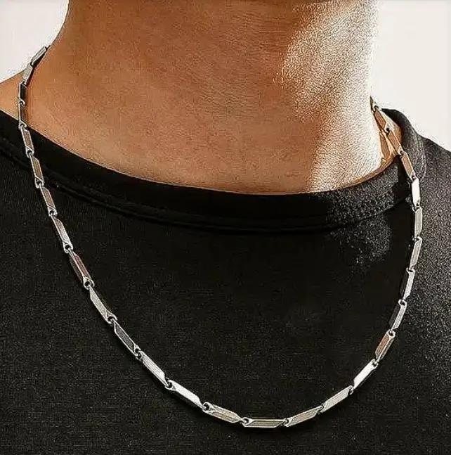 Stainless Steel Silver Rice Chain